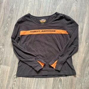 VTG 90’s Harley Davidson long sleeve zipper cuffed shirt